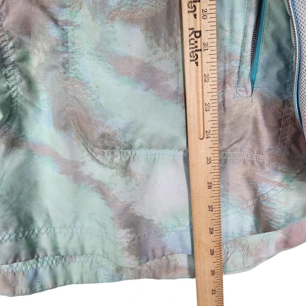 Free People To Dye For Jacket Womens XS Blue Packable Fanny Pack Hooded Pockets